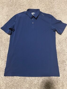 UNRL Men's Navy Performance Golf Polo Medium